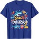 Snack Attack Funny Food Foodie Munchies Children Kids Shark T-Shirt - T-Shirt | Royal