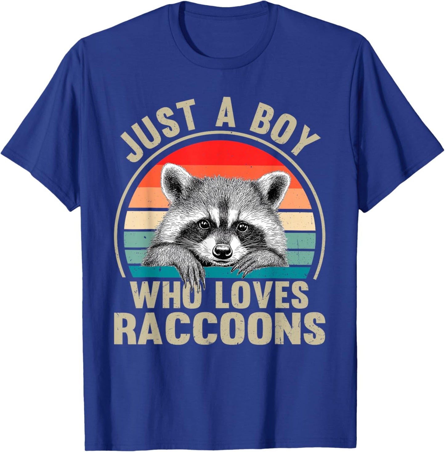 Just A Boy Who Loves Raccoons Recto Raccoon Lovers T-Shirt - T-Shirt | Royal