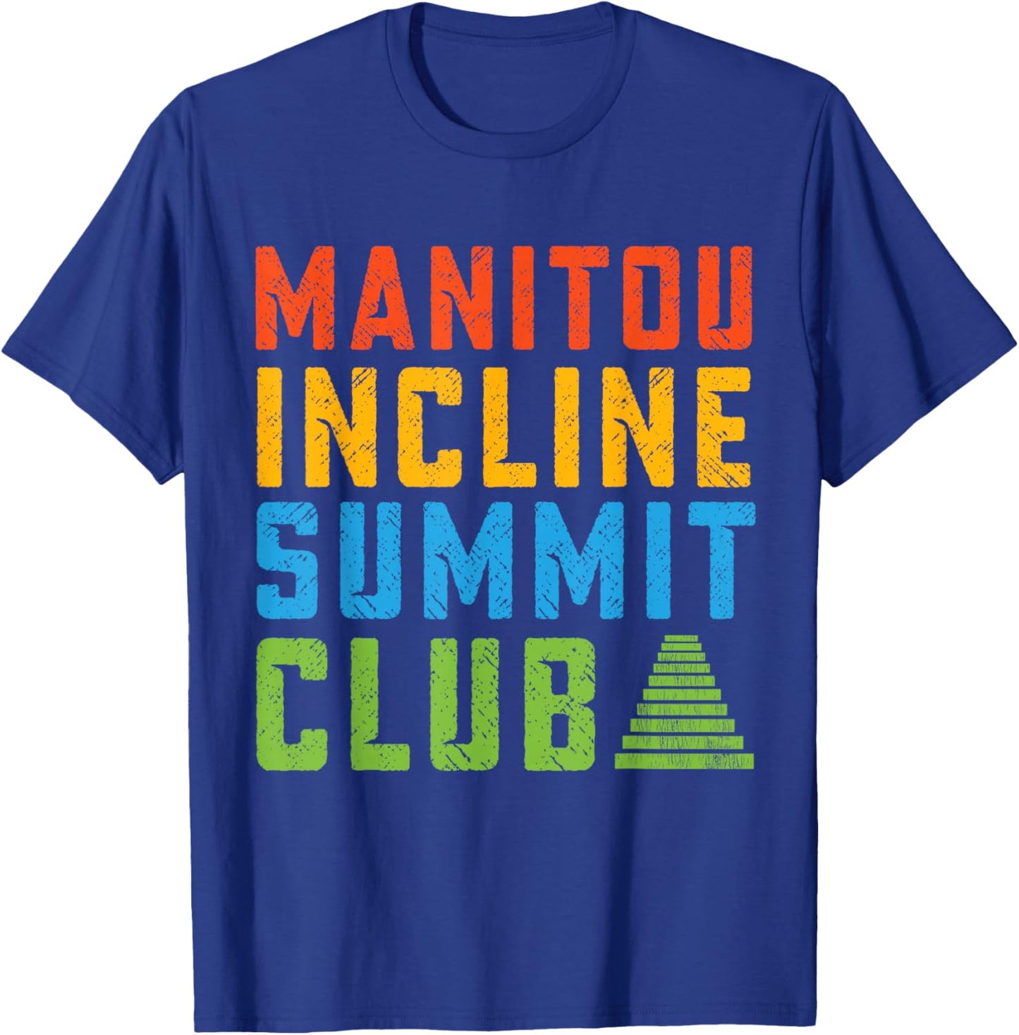 Manitou Incline Summit Club, Hiking Manitou Incline T-Shirt - T-Shirt | Royal