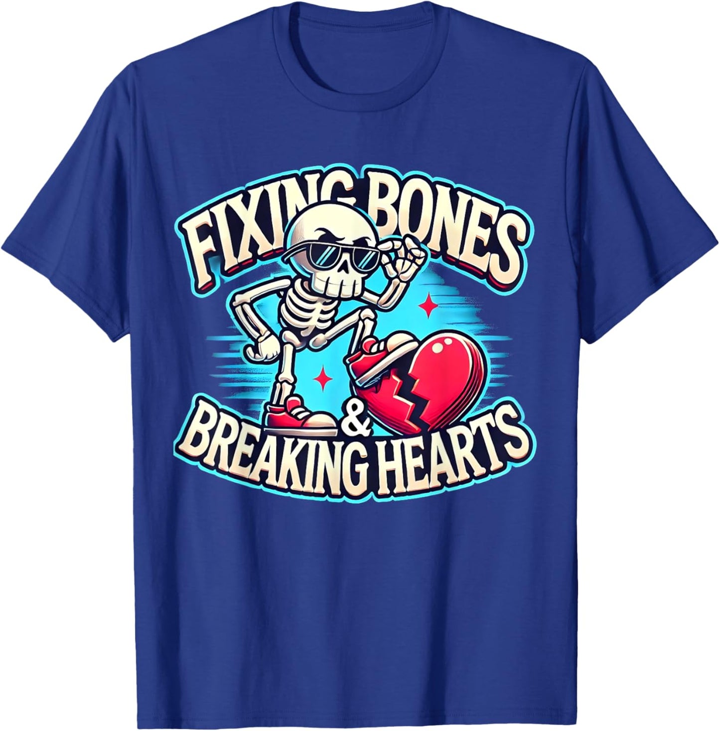 Fixing Bones and Breaking Hearts Orthopedic Crew Ortho Squad T-Shirt - T-Shirt | Royal
