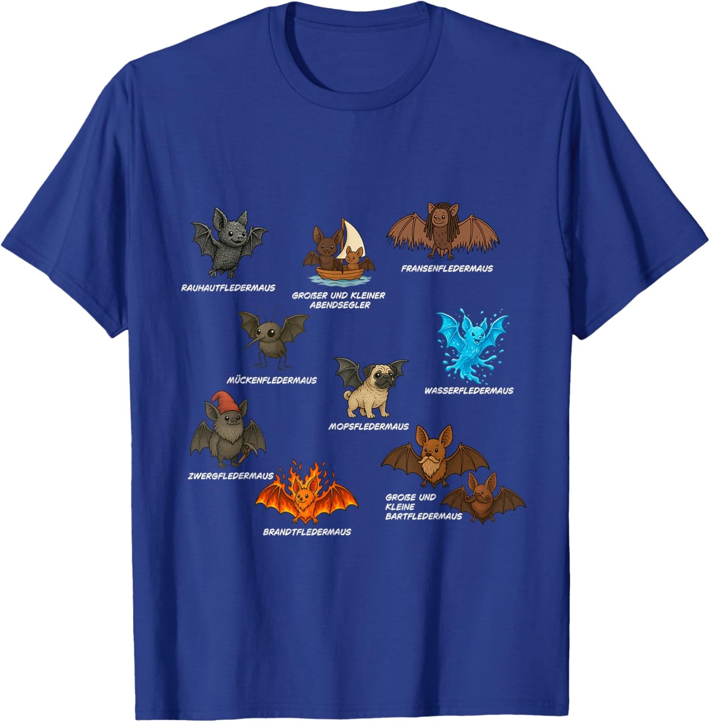 Bat Biologist Funny Word Joke Cute Funny Funny T-Shirt - T-Shirt | Royal