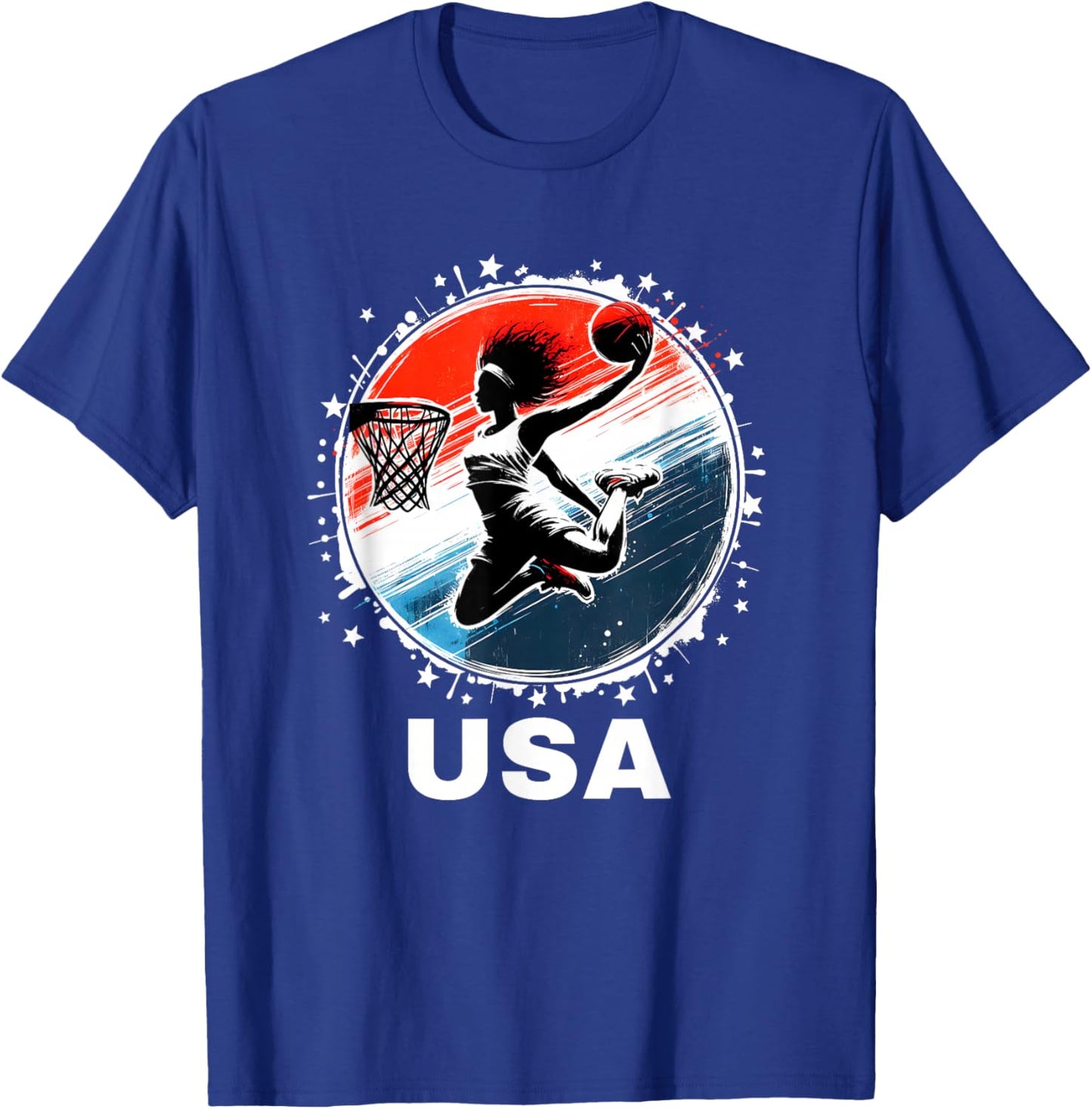 USA Team Basketball Shirt Basketball Women Basketball USA T-Shirt - T-Shirt | Royal