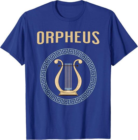 Orpheus Greek Mythology Ancient Greek Lyre Symbol T-Shirt - T-Shirt | Royal