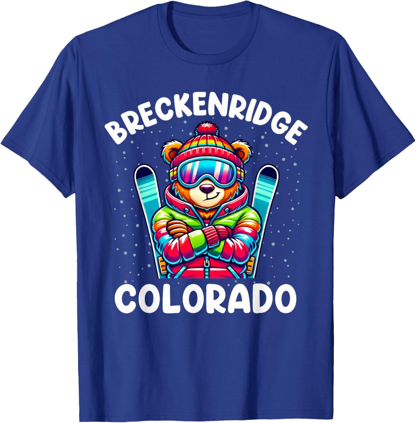 Breckenridge Colorado Ski Family Trip Cute Bear for Kids T-Shirt - T-Shirt | Royal