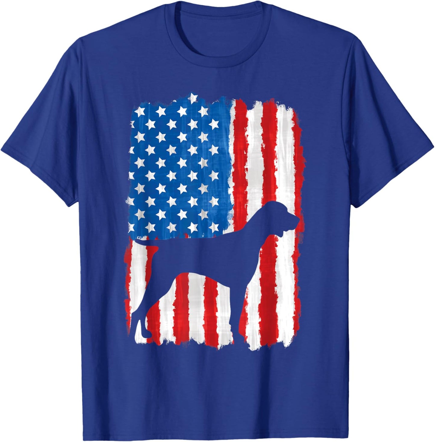 German Shorthaired Pointer 4th Of July American Flag GSP Dog T-Shirt - T-Shirt | Royal