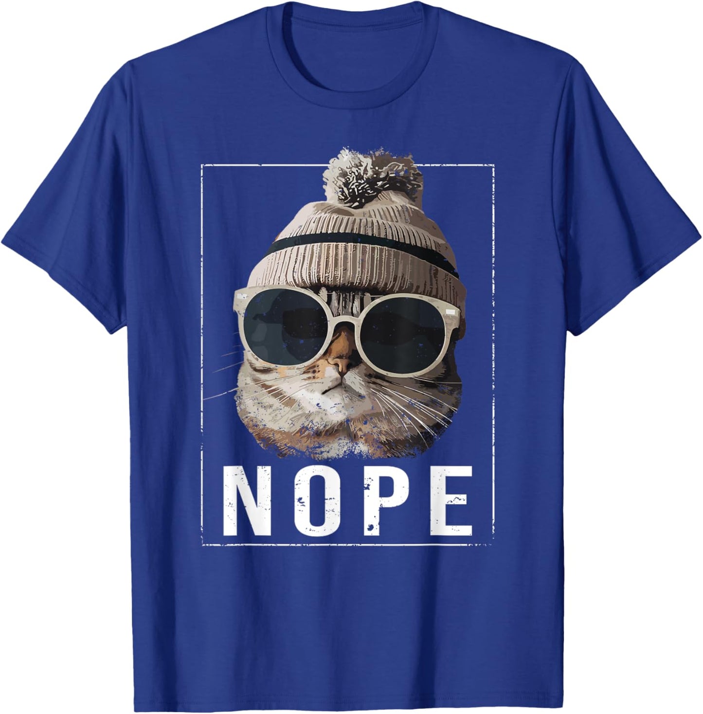 Funny Cat Nope T-Shirt - T-Shirt | Royal