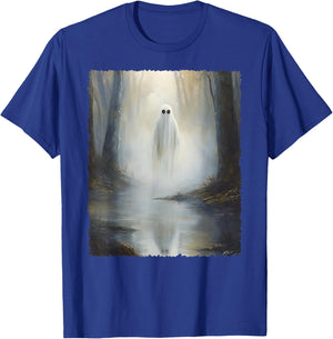 Spooky Halloween Costume Vintage Ghost In The Forest Gothic T-Shirt - T-Shirt | Royal
