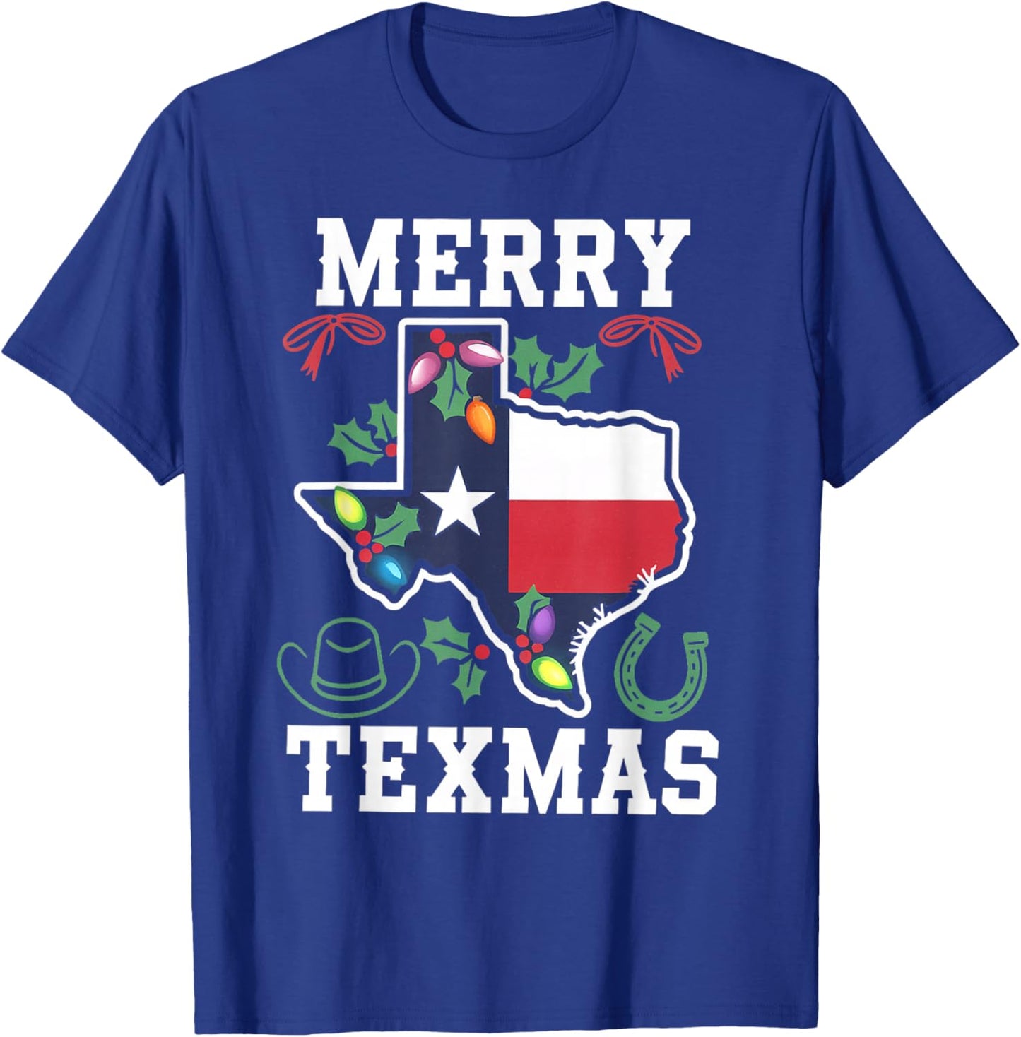 Funny Merry Texmas Texas State Family Christmas Xmas Pajama T-Shirt - T-Shirt | Royal
