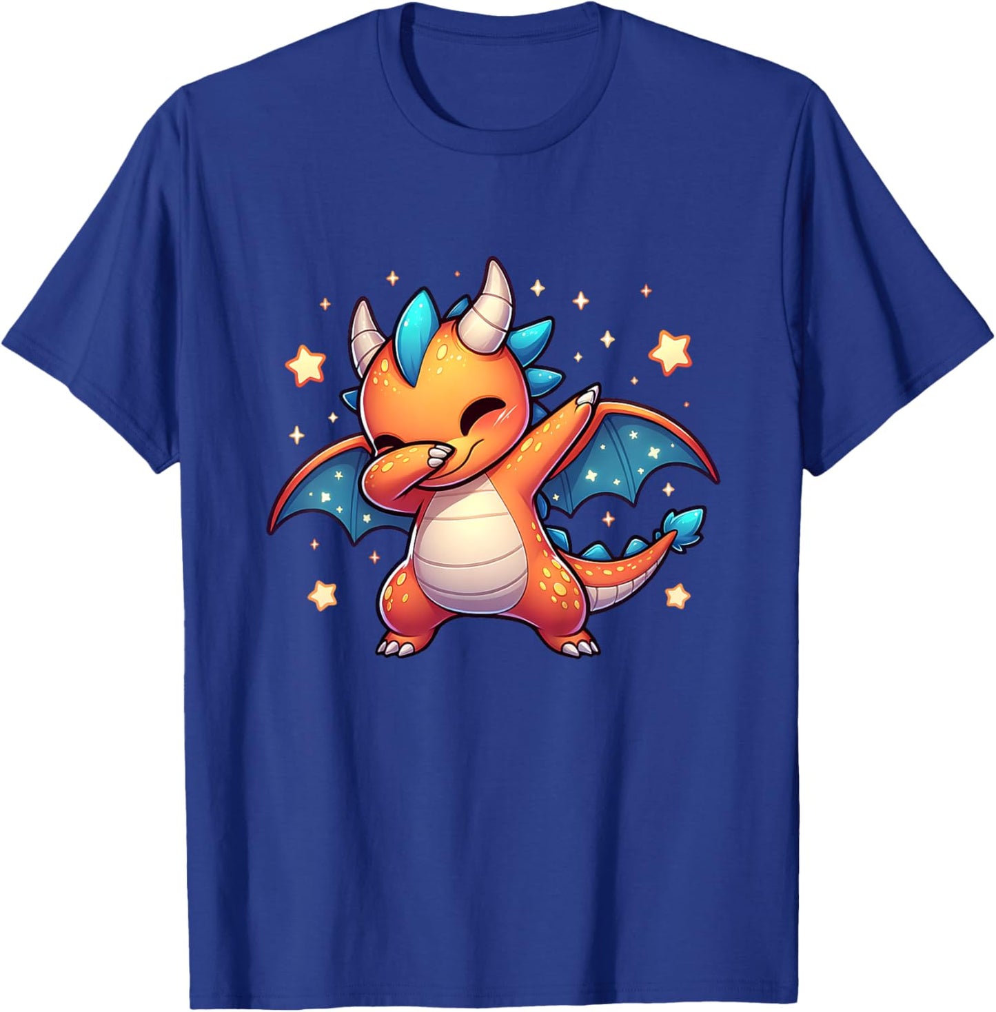 Dragon Dabbing Cute Ren Faire Graphic Toddler Girl Boy Funny T-Shirt - T-Shirt | Royal