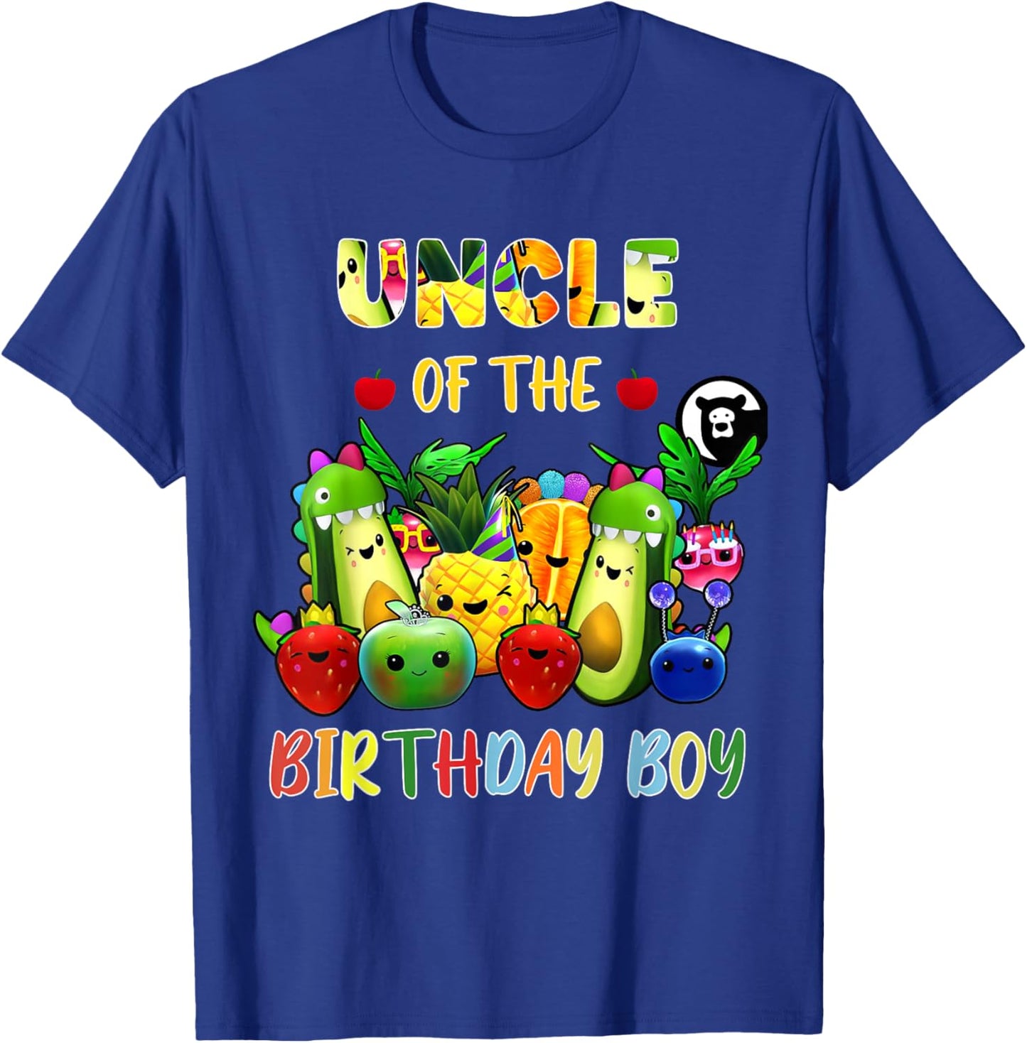 Uncle Of The Birthday Boy Family Fruit Birthday Hey Bear T-Shirt - T-Shirt | Royal