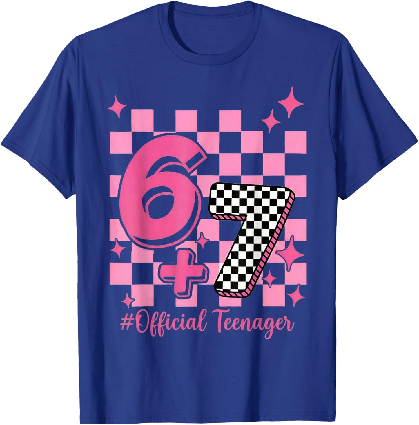 13th Birthday Official Teenager 6+7 Teen Birthday Kids Girls T-Shirt - T-Shirt | Royal