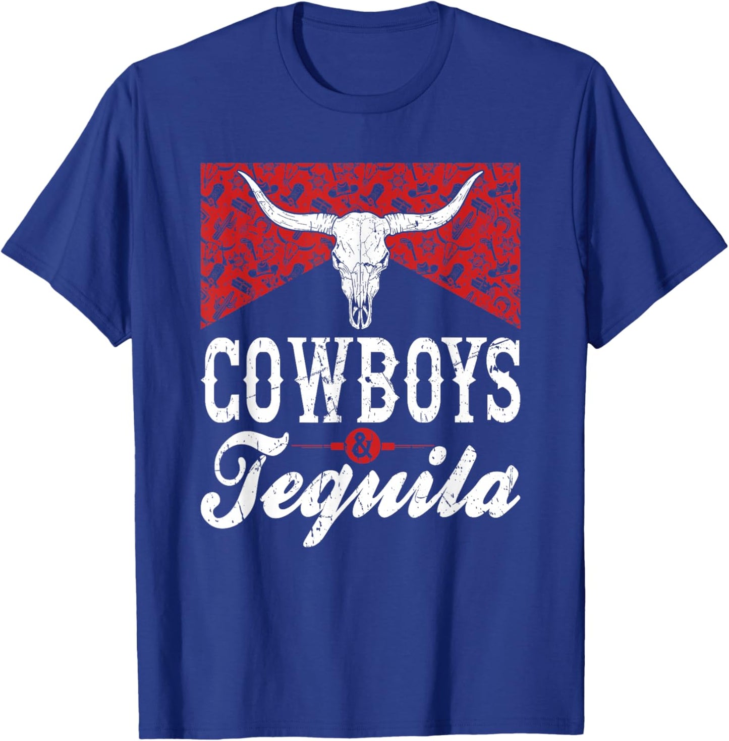 Cowboys & Tequila Rodeo Country T-Shirt - T-Shirt | Royal