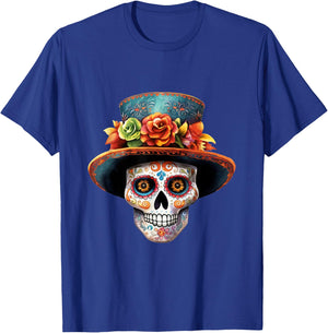 El Jefe Sugar Skull Men Dia De Los Muertos El Jefe T-Shirt - T-Shirt | Royal