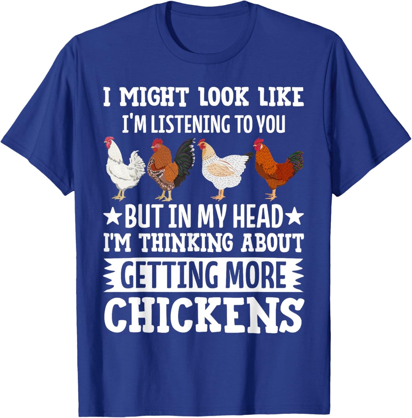 Funny Chicken Shirt Men Farmer Chicken T-Shirt - T-Shirt | Royal