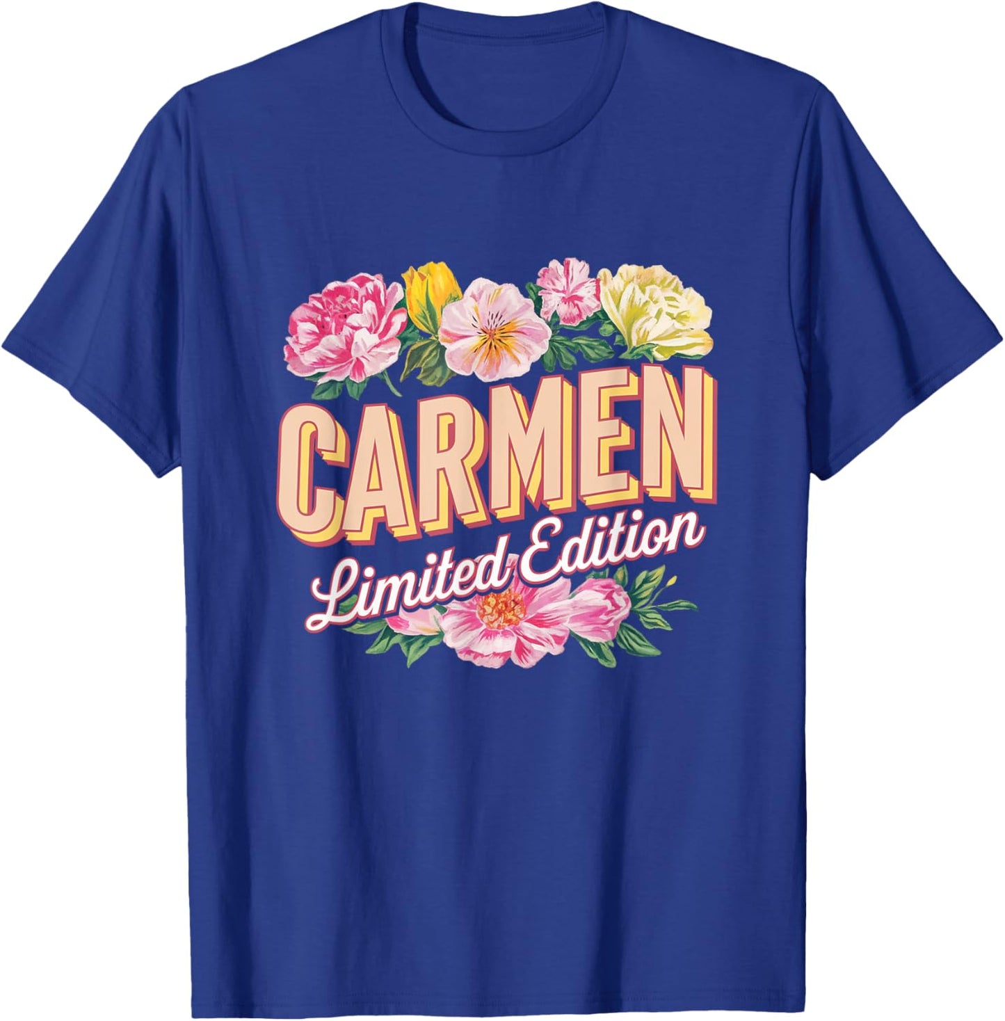 Carmen Limited Edition Vintage Custom Name Wife Grandma T-Shirt - T-Shirt | Royal
