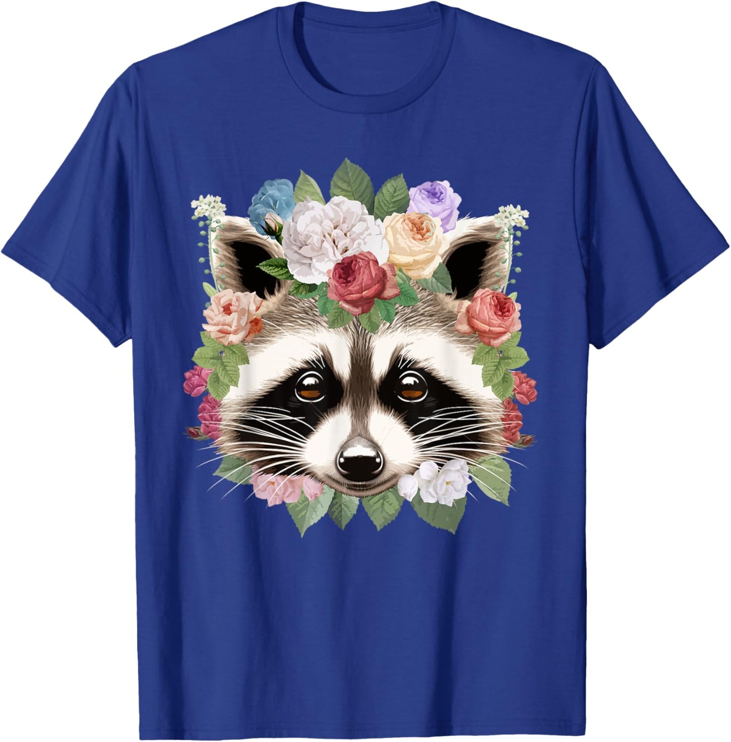 Cute Raccoon Art Girls Kids Racoon Lover Raccoon T-Shirt - T-Shirt | Royal