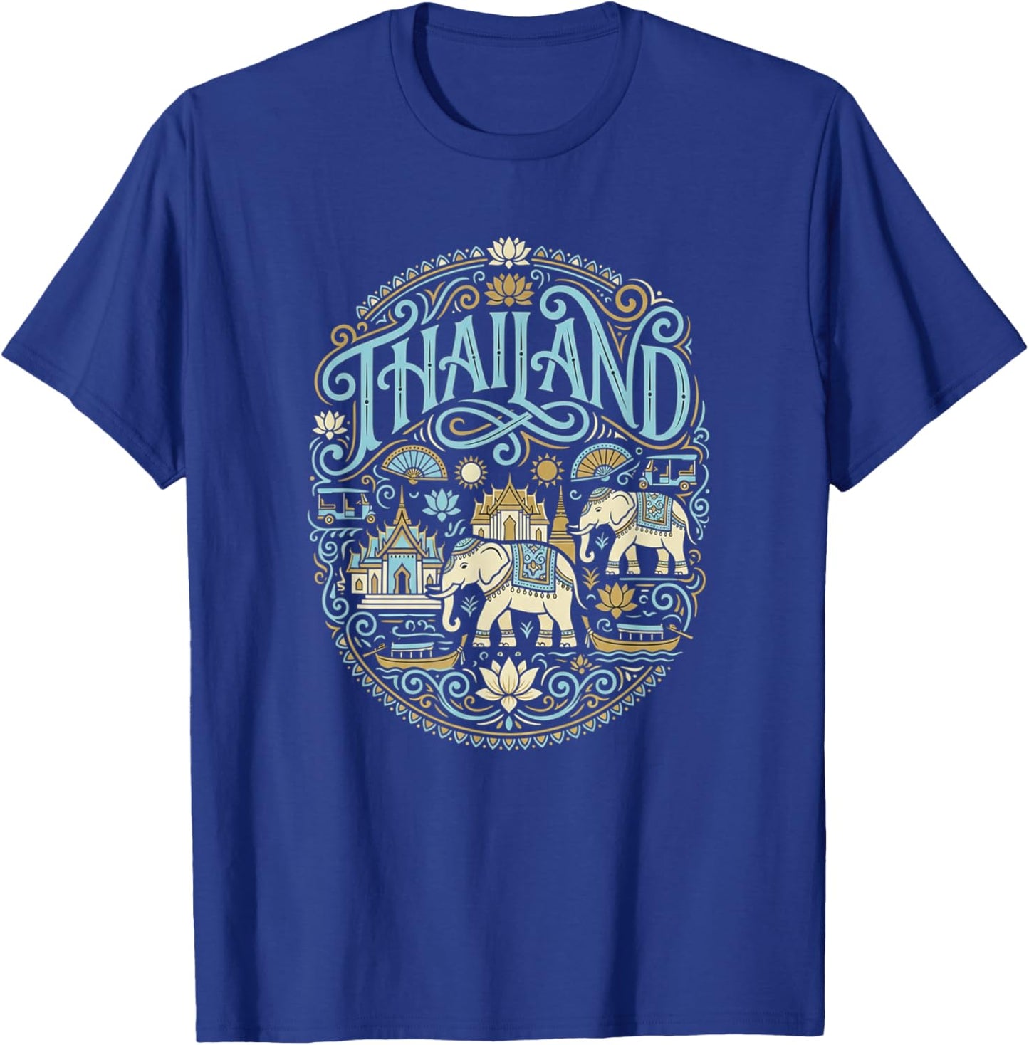 Thailand Elephants Thai Vacation Bangkok Chiang Mai Asia T-Shirt - T-Shirt | Royal