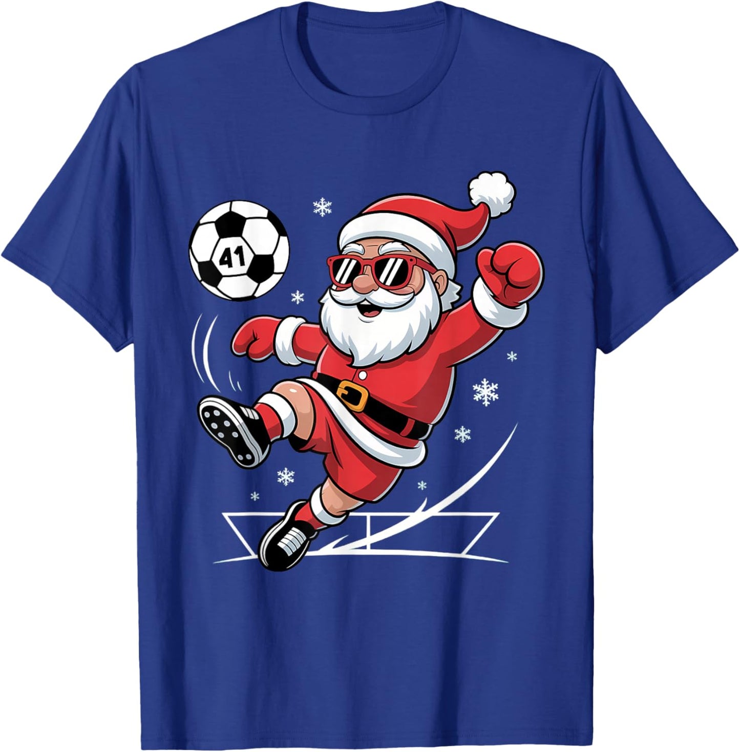 Funny Soccer Santa 41 Meme Christmas Xmas Pajamas Boys T-Shirt - T-Shirt | Royal