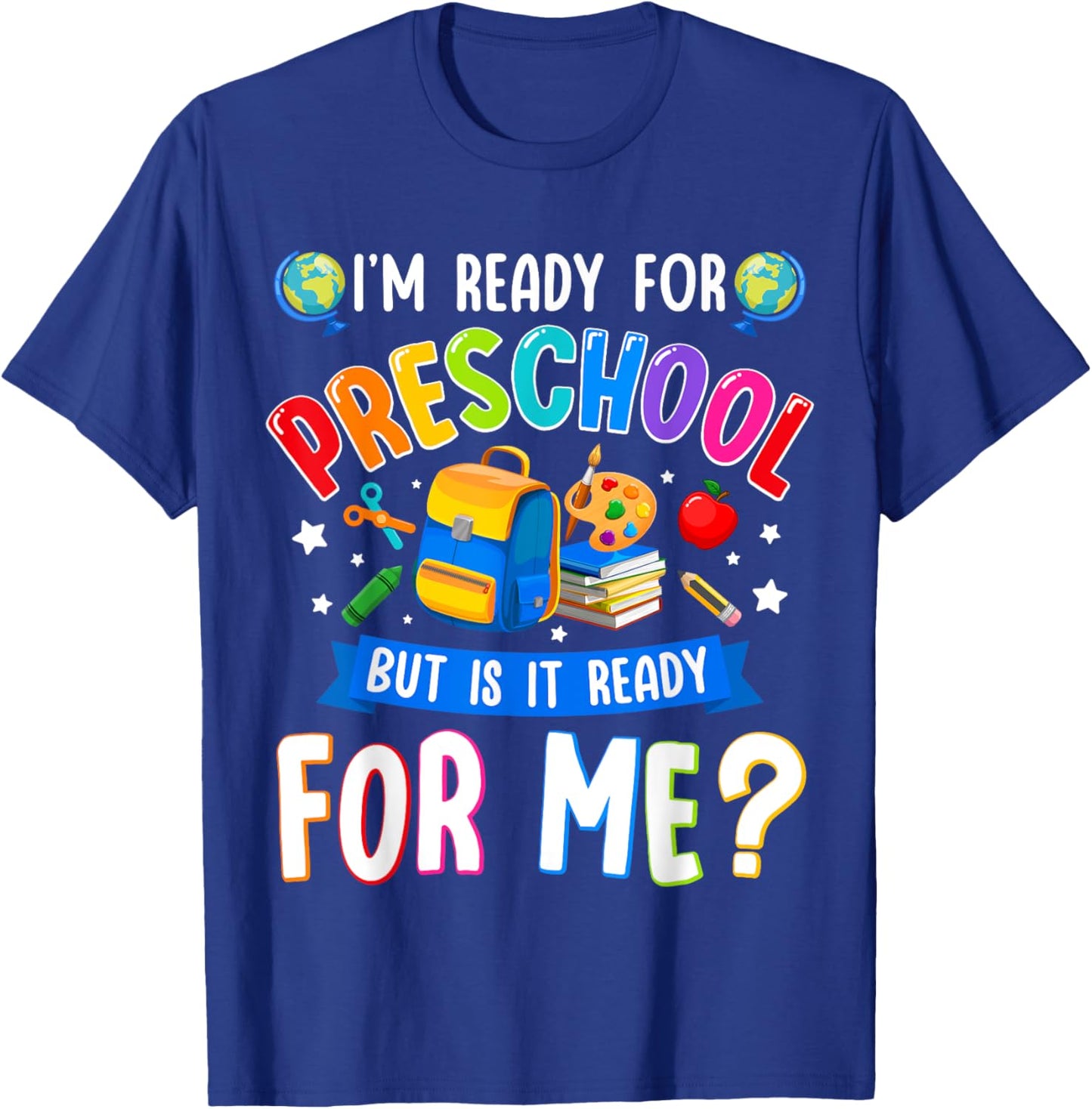 Pre-k Back To School First Day Of Preschool Boy Girl T-Shirt - T-Shirt | Royal