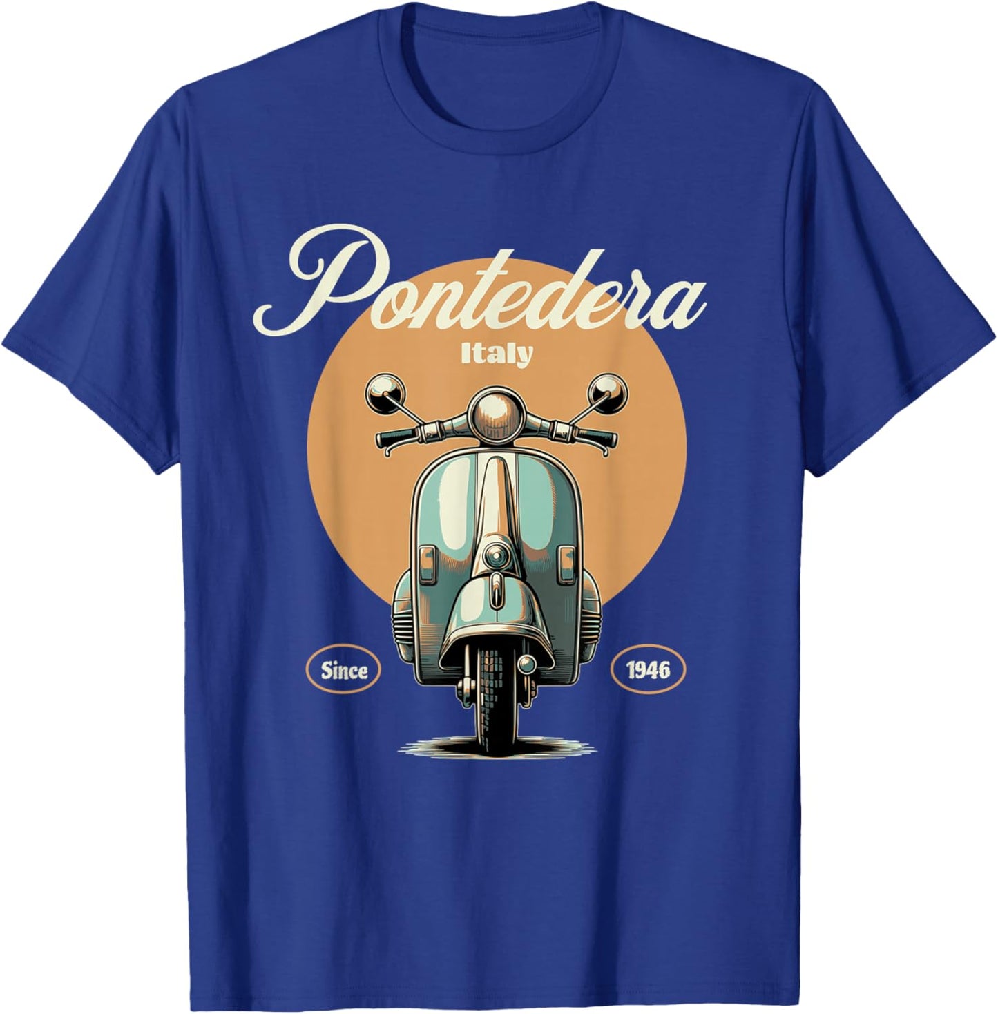 Pontedera Italy | Vintage Italian Scooter| Tuscany Travel T-Shirt - T-Shirt | Royal