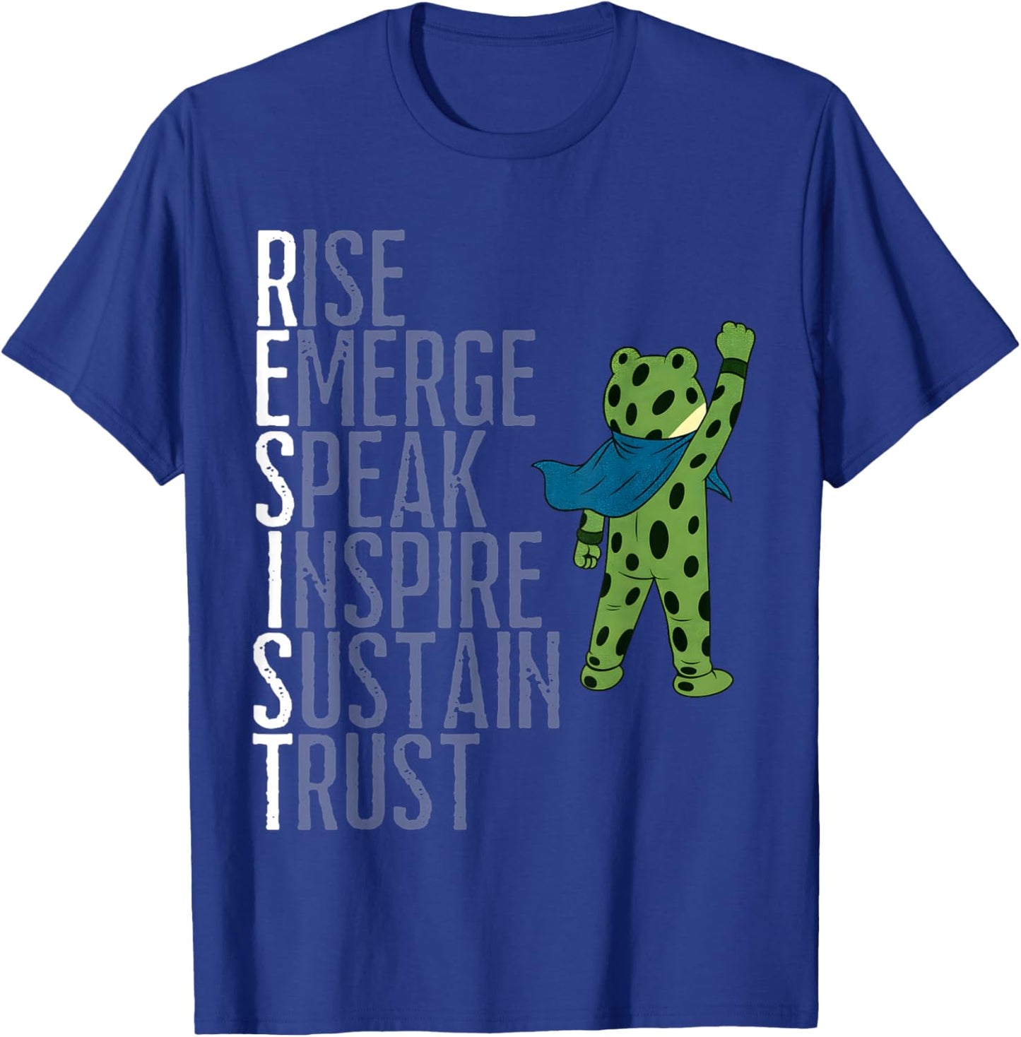 Portland Frog Protest Resist Vintage Art T-Shirt - T-Shirt | Royal