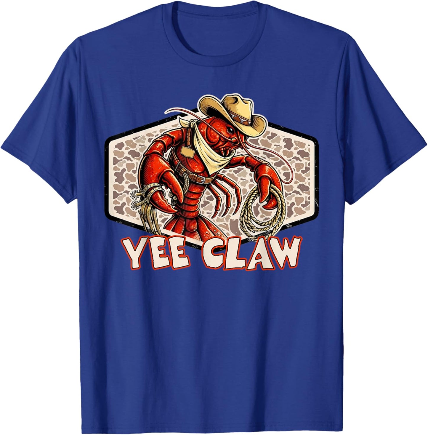 Funny Yee Claw Lobster Camo T-Shirt - T-Shirt | Royal