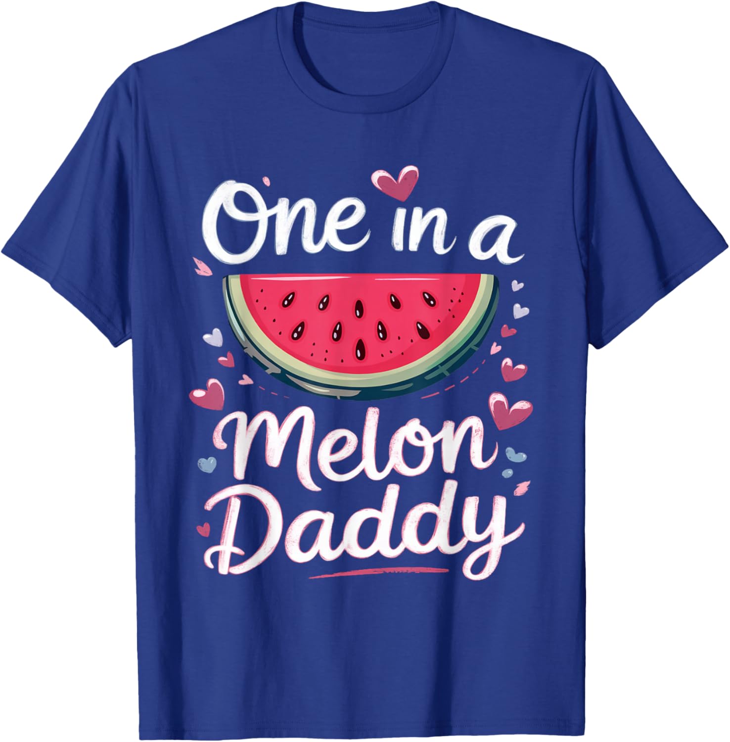 One in a Melon Daddy Summer Birthday Party Matching Family T-Shirt - T-Shirt | Royal