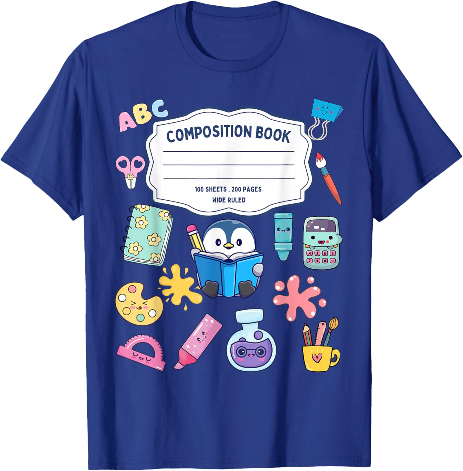 Composition Notebook Costume Matching Group Halloween School T-Shirt - T-Shirt | Royal