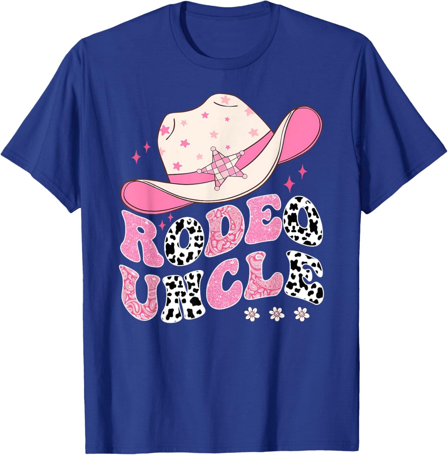 Rodeo Uncle Pink CowGirl 1St Birthday Family Matching T-Shirt - T-Shirt | Royal