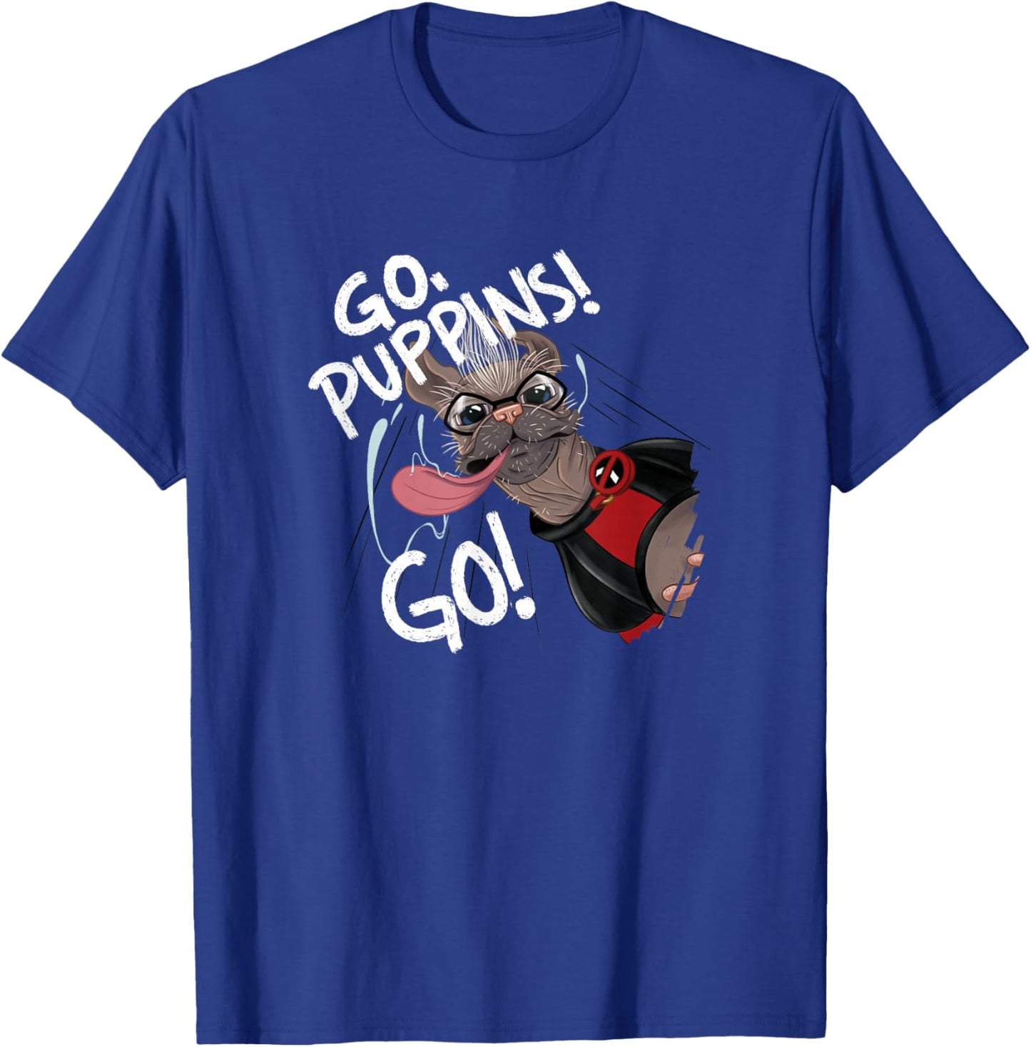 Marvel Studios Deadpool & Wolverine Dogpool Go Puppins Go! T-Shirt - T-Shirt | Royal