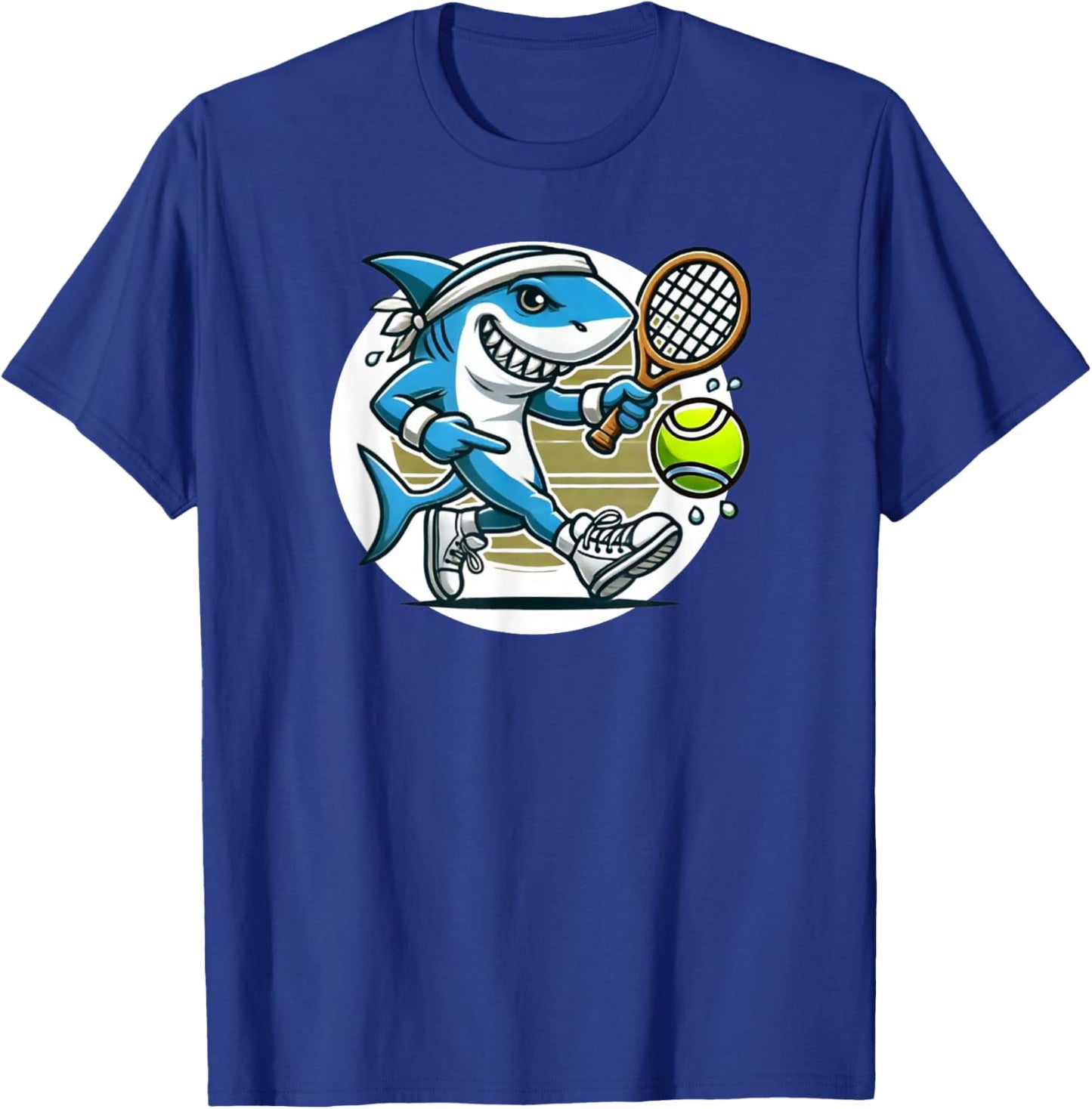 Tennis Skark Playing Tennis T-Shirt - T-Shirt | Royal