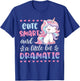 Kids Cute Smart & A Little Bit Dramatic Unicorn Toddler Girl T-Shirt - T-Shirt | Royal