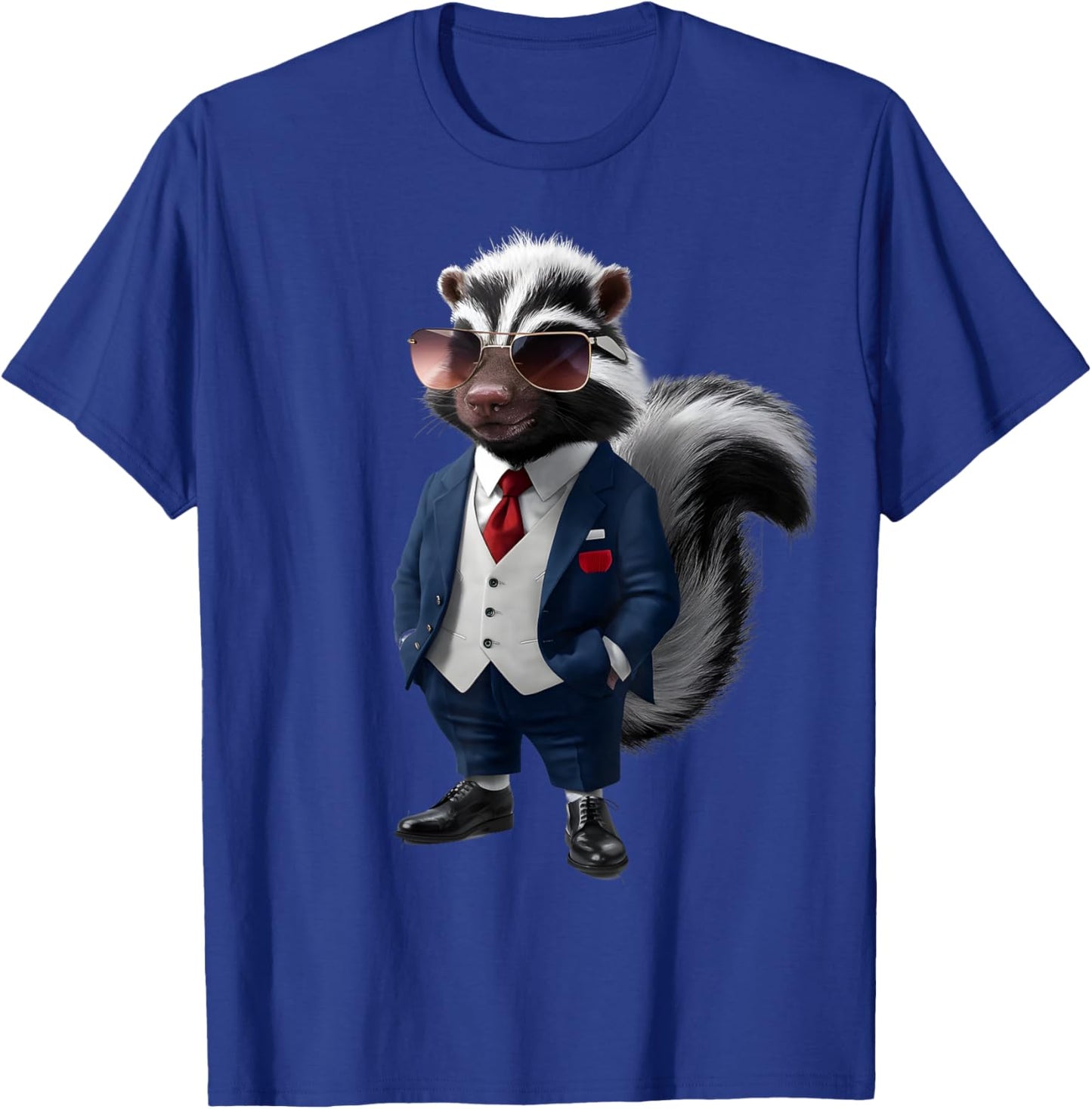 Skunk Men's Women's Skunk in Suit Skunk T-Shirt - T-Shirt | Royal