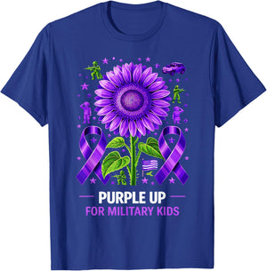 Purple Up Military Kids Month of Military Child T-Shirt - T-Shirt | Royal
