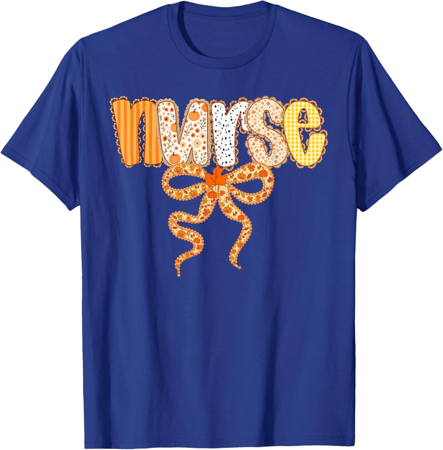Thankful Nurse Fall Stethoscope Thanksgiving Nurse Women T-Shirt - T-Shirt | Royal