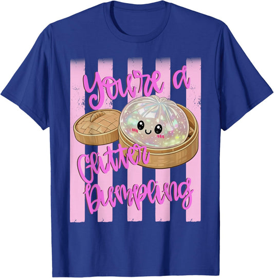 Funny Striped You're A Dumpling Cute Dumpling Kids Girls T-Shirt - T-Shirt | Royal