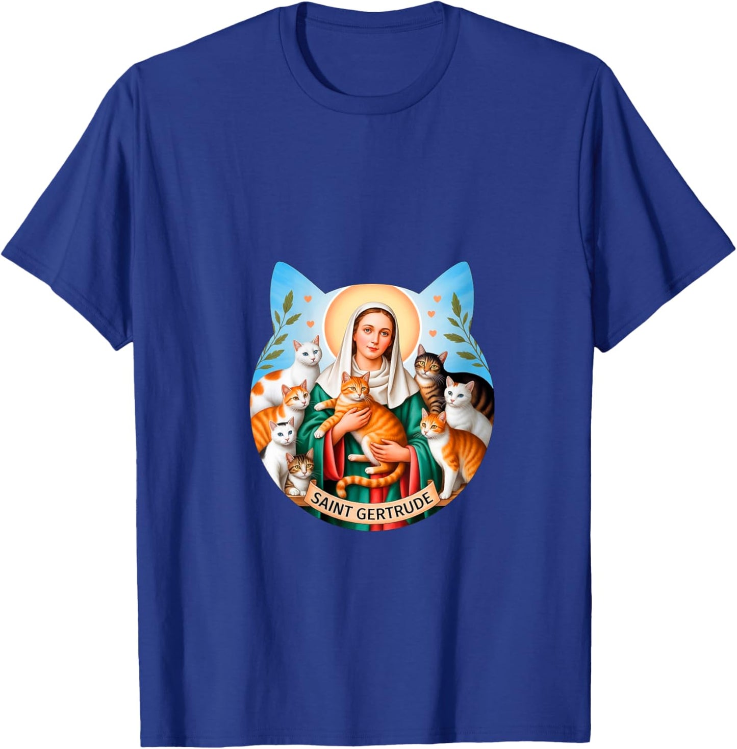 Women's St Gertrude of Nivelles V-Neck T-Shirt - T-Shirt | Royal