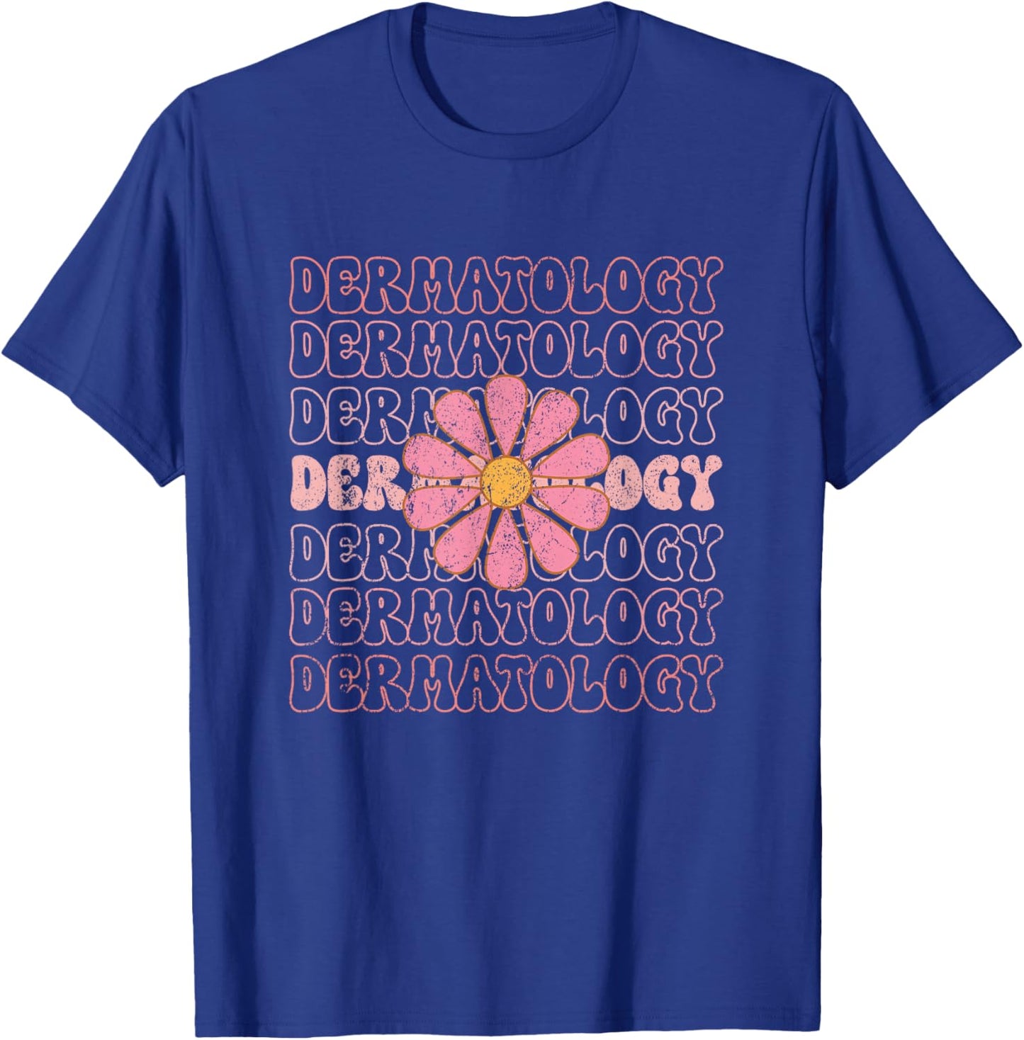 Vintage Dermatology Flower Derm Dermatologist Dermatology T-Shirt - T-Shirt | Royal