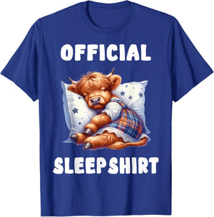 Highland_cow - Official Sleepshirt Pajamas Nightgown T-Shirt - T-Shirt | Royal