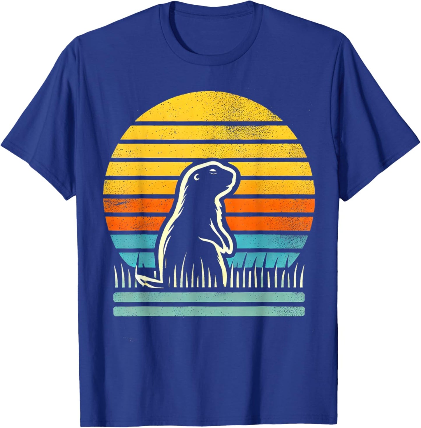 Retro Prairie Dog Men Women Kids T-Shirt - T-Shirt | Royal