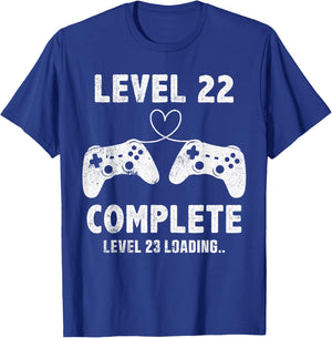 22nd Wedding Anniversary 22 Years Retro Level 22 Complete T-Shirt - T-Shirt | Royal