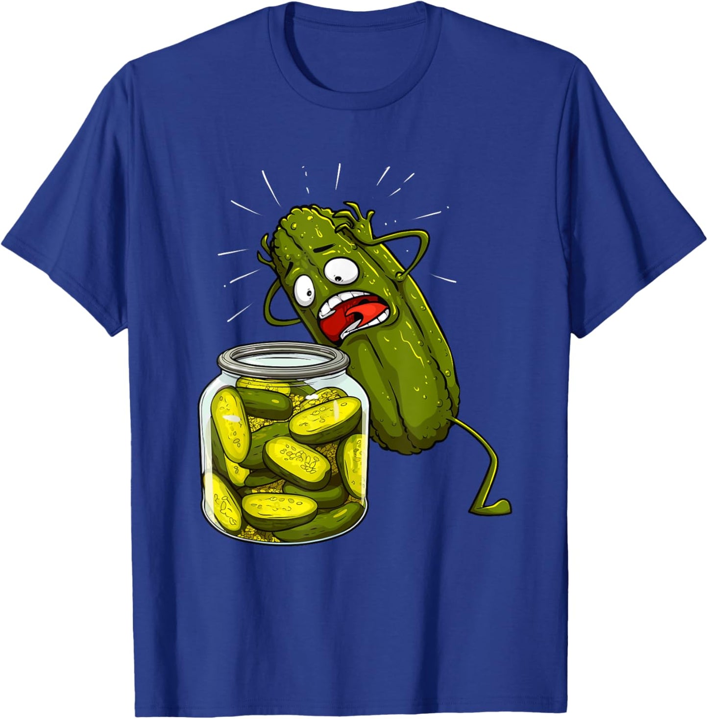 Best Pickle Art Women Kids Jarr Dill Pickle Novelty T-Shirt - T-Shirt | Royal