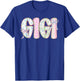 Gigi Floral Coquette Bow Mother's Day Cute Women Grandma T-Shirt - T-Shirt | Royal