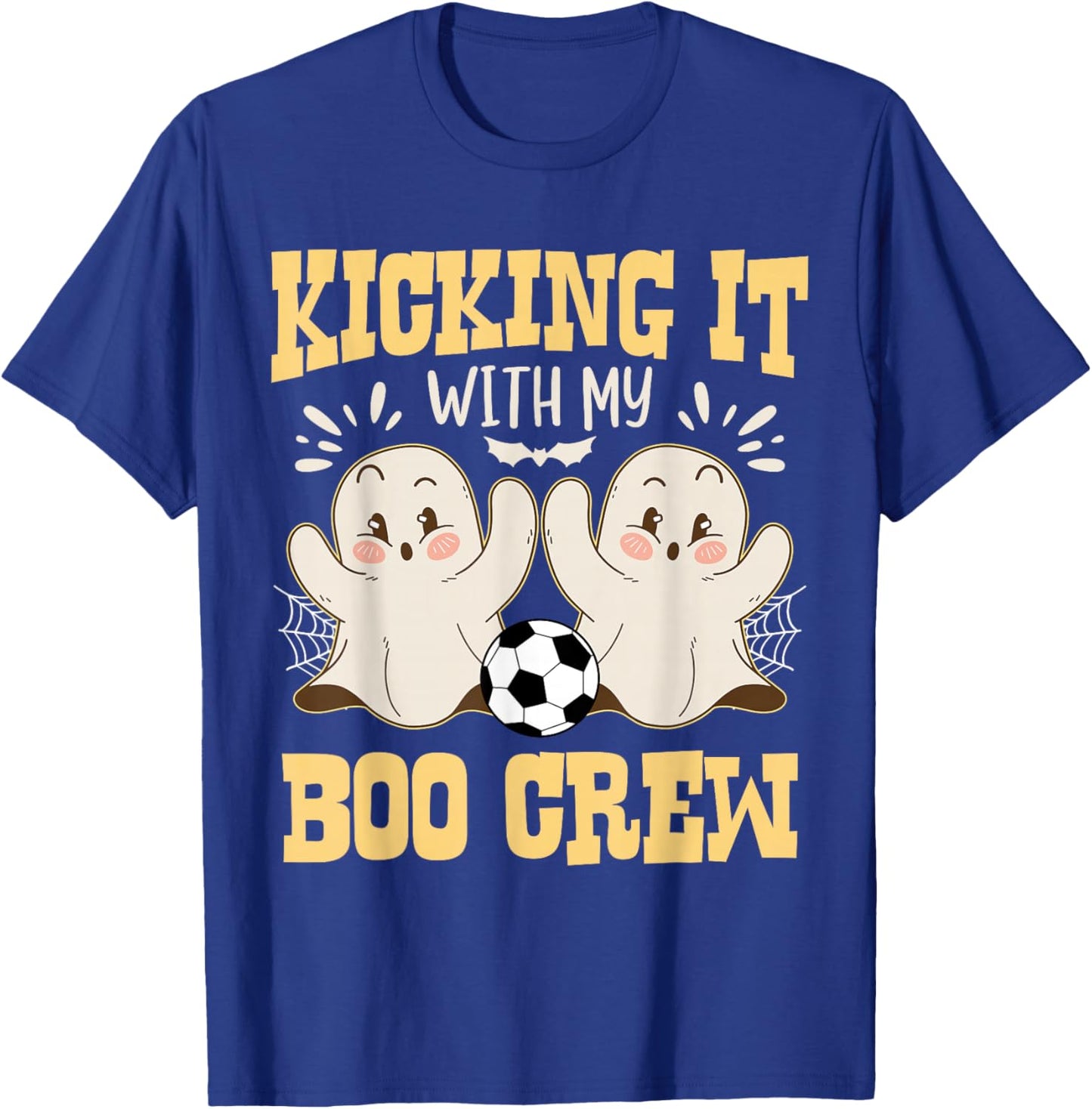 Kicking It With My Boo Crew Halloween Soccer T-Shirt - T-Shirt | Royal