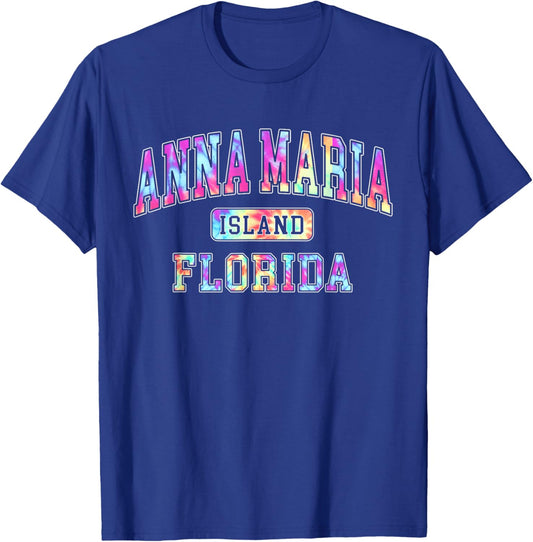 Anna Maria Island Florida Tie Dye Family Beach Vacation T-Shirt - T-Shirt | Royal