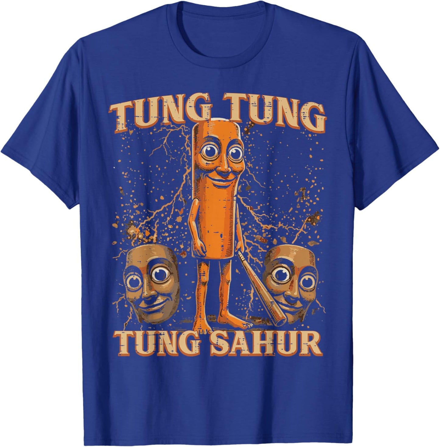 Tung Tung Tung Sahur Funny Meme Brainrot Boys Kids Youth T-Shirt - T-Shirt | Royal