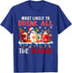 Most Like To Drink All Eggnog Xmas Naughty Santa Drinker T-Shirt - T-Shirt | Royal
