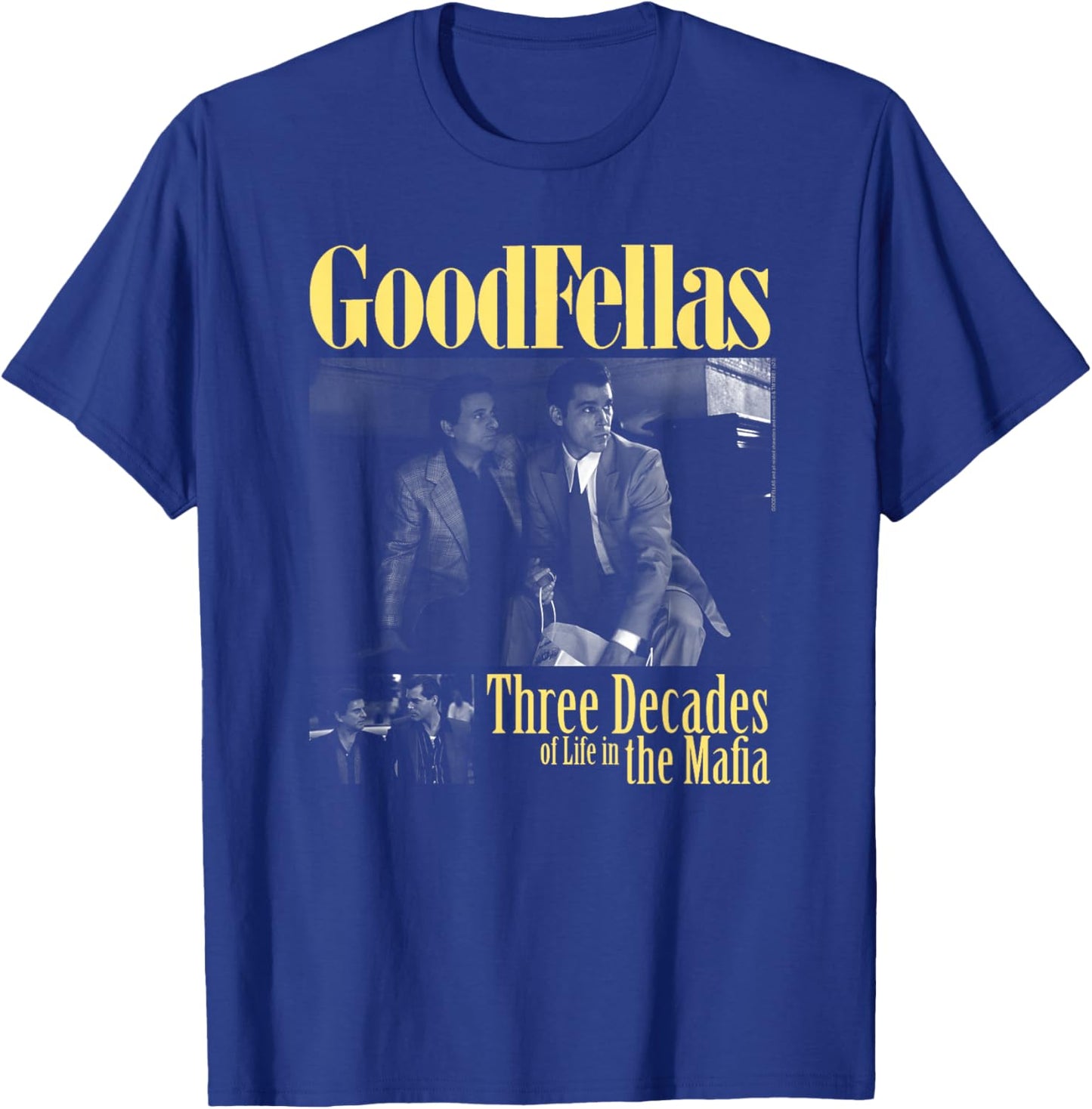 Goodfellas Three Decades Black & White Photos Movie T-Shirt - T-Shirt | Royal