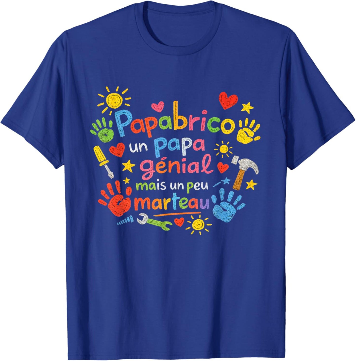 Cadeau Papa Bricoleur PapaBrico Fête des Pères Original Noël T-Shirt - T-Shirt | Royal