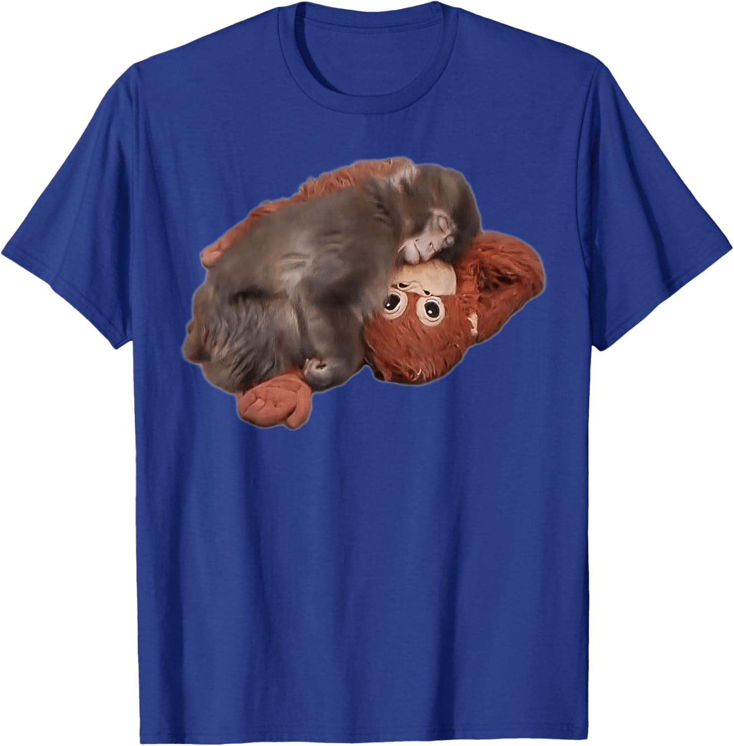 Baby Monkey Punch Cute Stuffed Buddy T-Shirt - T-Shirt | Royal